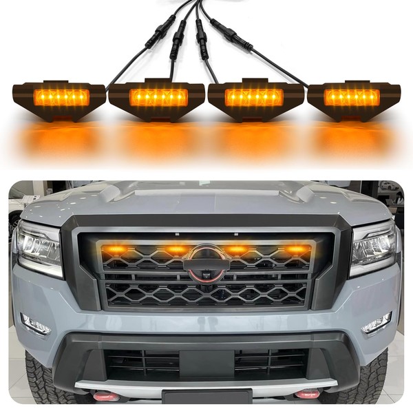 LED Grille Lights For 2022 2023 Nissan Frontier Grill Lights For Frontier S SV Pro4x OEM Grill Raptor Lights