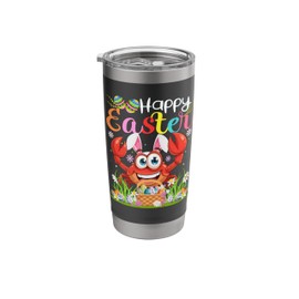 Crab Happy Easter Egg Hunt Bunny Ear Crab Easter Stainless Steel Insulated Tumbler