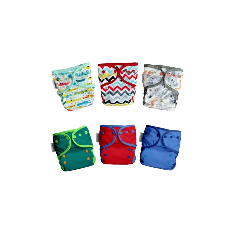 Pañales Ecológicos De Tela Ecobebe | 6 Pack (elije Modelos)
