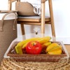 HOLIDYOYO Wicker Dessert Basket Imitation Rattan Bread Basket with Acrylic