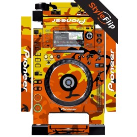 StyleFlip Skins Pioneer CDJ-2000 Skin | Camo Orange | Protective Decal | StyleFlip Skins