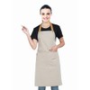 Kitchen Bib Apron with Pockets, Women Men Adjustable Neck Strap