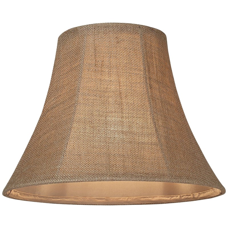 Natural Burlap Large Bell Lamp Shade 7" Top x 14"