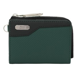 Neu Intelesse 3392 Men's Coin Purse, Coin Case, Neu Interesse Pass Case, Genuine Leather, Cowhide Leather [06] Green x Black