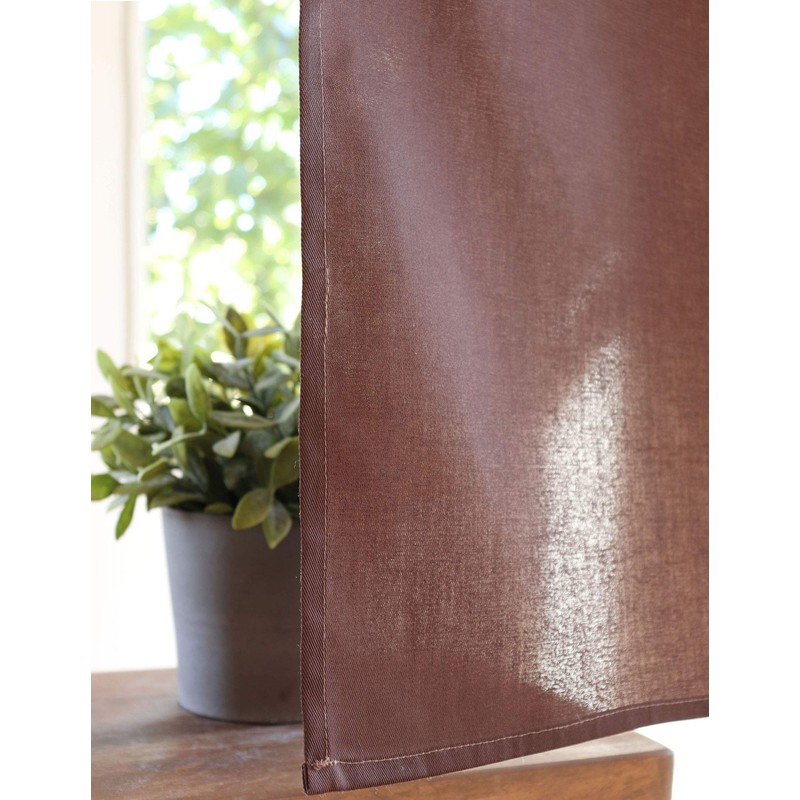 sunny day fabric noren, brown, width 33.5 x length 47.2