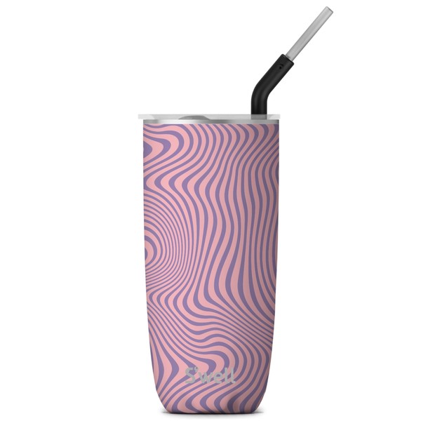 S'well Stainless Steel Tumbler with Straw and Slide-Open Lid, 24oz,