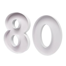 38.1cm Cardboard Number Paper Mache Shape Box to fill Candy Sweet Charcuterie Cupcake Birthday Anniversary Decoration Treat (Number 80)