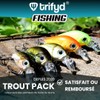 trifyd ® Trout Cranckbait 4cm, Pack of 5 fishing lures