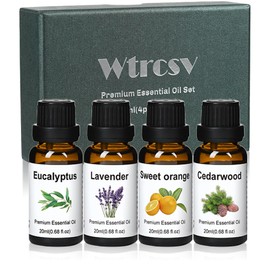 Essential Oils Set-Essential Oils- Perfect for Diffuser,Candle Making,Soap Making -Eucalyptus, Lavender,Cedarwood & Sweet Orange
