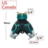 Water Control 2-Way Garden Hose Splitter for Outdoor Faucets –
