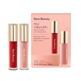 Rare Beauty Stay Vulnerable Mini Glossy Lip Balm Duo - Nearly Petal and Nearly Scarlet - Travel Size