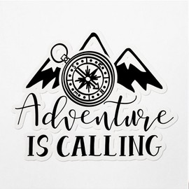 Decal Stickers of Adventure is Calling Premium Indoor (No Waterproof) Vinyl Decal Stickers for Laptop Phone Accessory Helmet Car Window Mug Tuber Cup Door Wall Decoration - USCVER3c67731BL0124