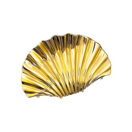 Gold Shell Claw Clip, 2.76'' Seashell Hair Clip, Mermaid Hair Accessories, Metal Seashell Claw Clips, Mermaid Accessories, Extra Large Claws Clips for Thick Hairs, Gold Shell, Mermaids Outfit Women