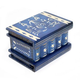 TransylvanyArt Secret Box - Medium - Secret Lock Box - Hidden Compartment - Sequential Discovery Box (Blue)