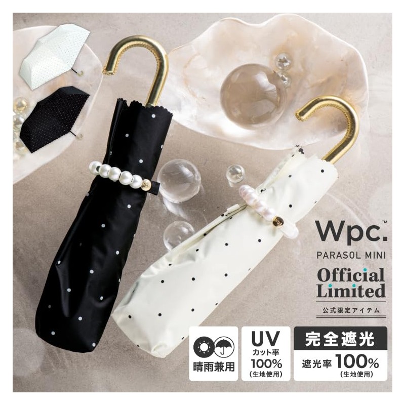 Wpc. Parasol Light Shielding Dot Pearl Belt, Mini, Black, 2025