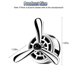 UHANBUT Car Air Freshener Outlet Clip, Stylish Propeller Dashboard Air Vent Trim Clips, Air-Driven Fragrance Diffuser, Creative Automotive Interior Decoration Accessories for Women Men (Silver, 2PCS)