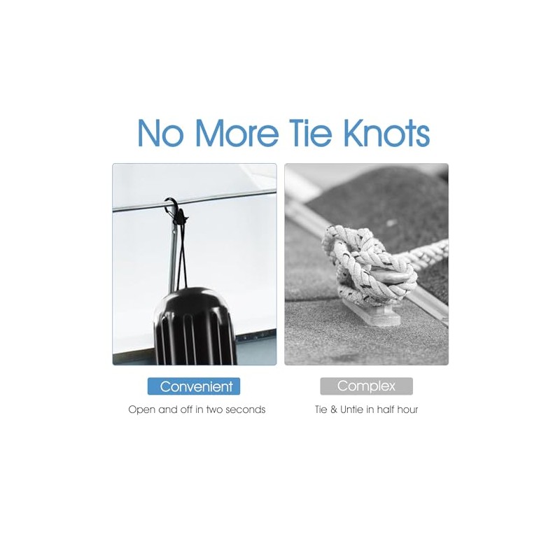 Heavy-Duty Stainless Steel Quick Release Boat Fender Clips