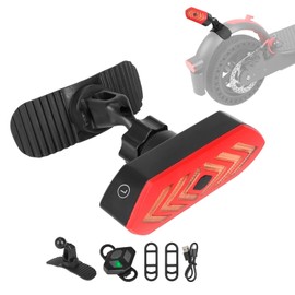 Lesetrker E-Scooter Turn Signal,Adhesive Tail Light Outdoor Riding Tail Light for Bicycle Scooter