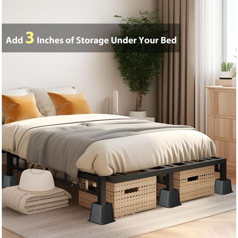 TomGear Bed Risers 8 inch, Heavy Duty Bed Lifts in