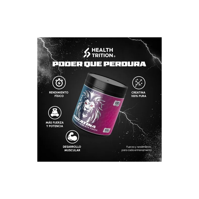 Creatina Monohidratada 500g Healthtrition Sin Sabor