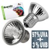 UVA UVB Reptile Light Bulbs 4 Pack 50W,Basking Light Heat