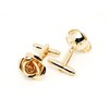Jonwo Rose Gold Flower Shape French Shirt Jewelry Cufflinks Stainless