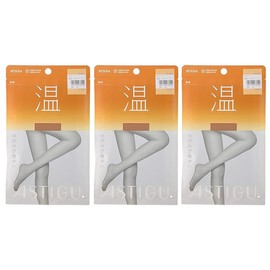 Atsugi AP6011 Women's Stockings, ASTIGU (Warm), Warm, Triple Heating, Set of 3 Pairs, Skinny Beige