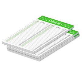 PRICARO Einkaufsliste Typo, grün, A5, 3 Stück