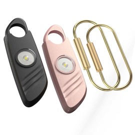 Personal Safety Alarm - 2 Pack, 140db Siren, Powerful Safe Sound, Strobe Light, and Convenient Key Chain. Personal Alarm Suitable for Women, Children, and The Elderly