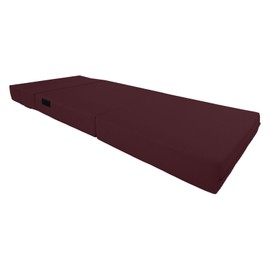 Danfuton Folding Foam Mattresses, Portable Chair Bed Lounger, 6 x 32 x 80, Burgundy