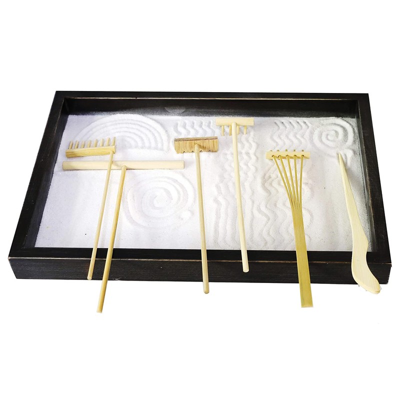 Cayway 7 PCS Garden Rake Kit, Garden Zen Rake Tools