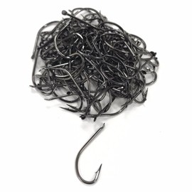Orurdo Fishing Equipment, Single Hook, Special Assortment, Surf Round Seigo #15, 100 Pieces, Chrome Black (for Sea Bass, Flounder, Greenling, Red Sea Bream, Black Sea Bream, etc.) qb500041a15n0