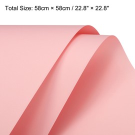 sourcing map Set of 20 Flower Wrapping Paper 22.8x22.8 Inch Waterproof Florists Wrapping Paper for Florist Bouquet Supplies, DIY Crafts, Gift/Gift Box Packaging Cherry Pink