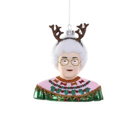 Golden Girls TV Show Ugly Sweater Christmas Glass Ornament Sophia