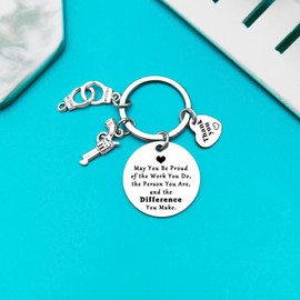 Ximalun Police Gift Keyring Police Officer Appreciation Gifts Make a Difference Keyring Gift for Policeman Police Academy Graduation Christmas Birthday Retirement Thank You Gifts for Police Officer