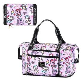 Tokidoki Unicorno Travel Duffel Bag Waterproof Weekender Bag Carry On Tote Bags for Women Cartoon Unicorno Large Capacity Travel Essentials Sport Gym Bag for Women Men (TB-Unicorno Dream)