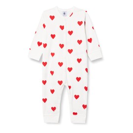 Petit Bateau Baby Girls Foot-Free Pyjamas for a Good Sleep, intense green/black/white