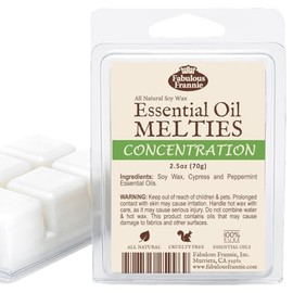 Fabulous Frannie Concentration 100% Pure & Natural Soy Tart Meltie Made with Pure Cypress and Peppermint Essential Oils 2.5 oz