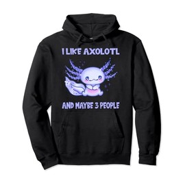 I like Axolotl and maybe 3 people Pullover Hoodie