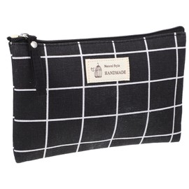 Mikinona Cosmetics Organizer Canvas Bag for Makeup Toiletries Cards Compact Lightweight