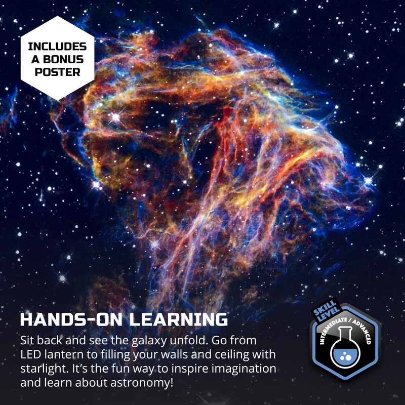 Discovery™ #Mindblown Grab & Go Galaxy Lantern Portable Planetarium Projector,