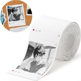 NIIMBOT Etiqueta fotográfica solo para impresora de etiquetas B21 Pro, papel fotográfico de 2.1 x 2.6 pulgadas (54x67mm), tarjeta adhesiva impermeable