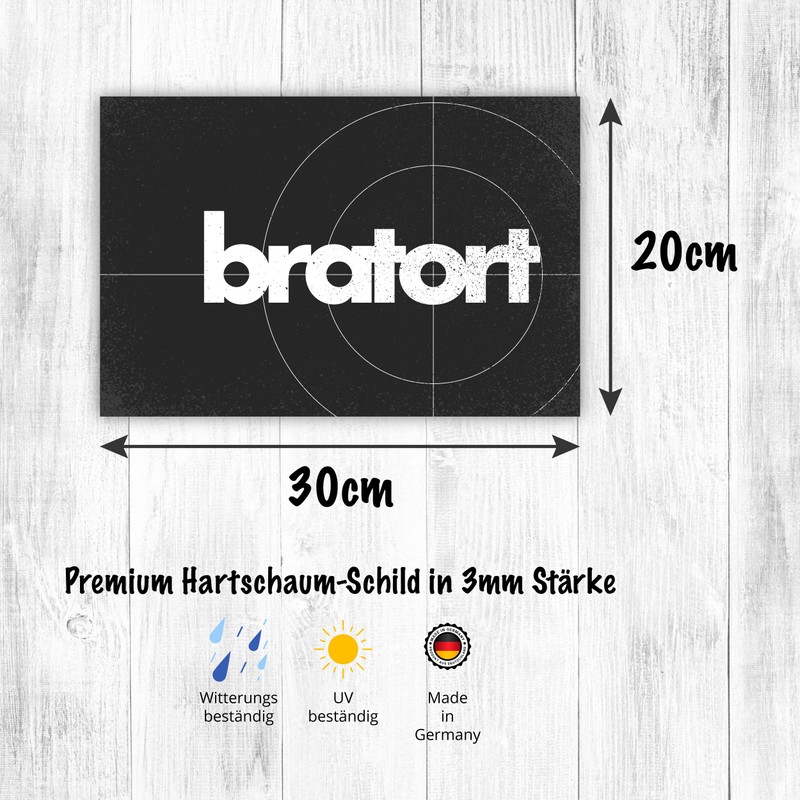 bratort Sign Funny Gift Idea – 20 x 30 cm
