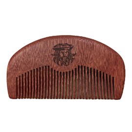 Barbanegra Beard and Mustache Wood Comb, Perfect for Balms and Oils, Anti-Static, Pocket Size for all types of Beards.