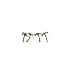 NOCH Palm Trees, Filigree Laser-Cut Palm Leaves, Approx. 4.5 cm High for Track Gauges H0, TT, N, Ideal for Model Making and Decoration