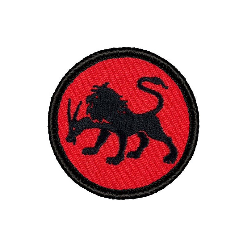 Retro Red/Black Chimera Patrol Patch - 2" Diameter Round Embroidered