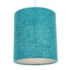 Modern and Sleek Teal Linen Fabric Small Cylindrical Lamp Shade