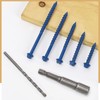 Wokape 52PCS 3/16" x 2-1/4" Slotted Hex Concrete Screw Anchor