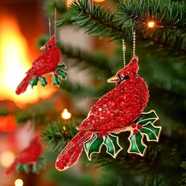 Cardinal Christmas Ornaments Gifts for Women Red Cardinal Ornament Christmas Decorations Hanging Xmas Tree Clearance Keepasake