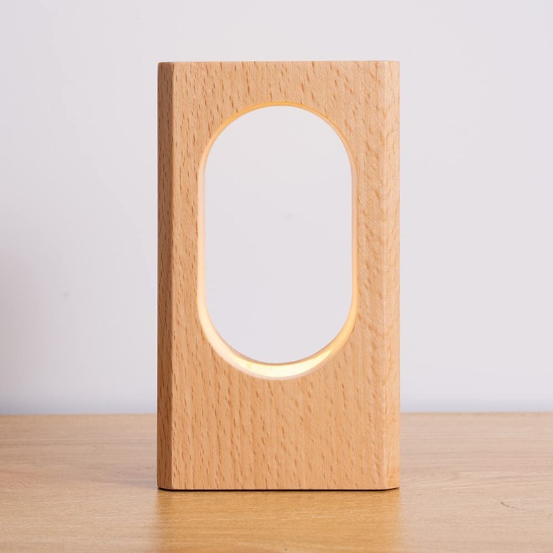 AIEHOUSE LED Wood Desk Ambience Light, Bedroom Bedside Night Light,